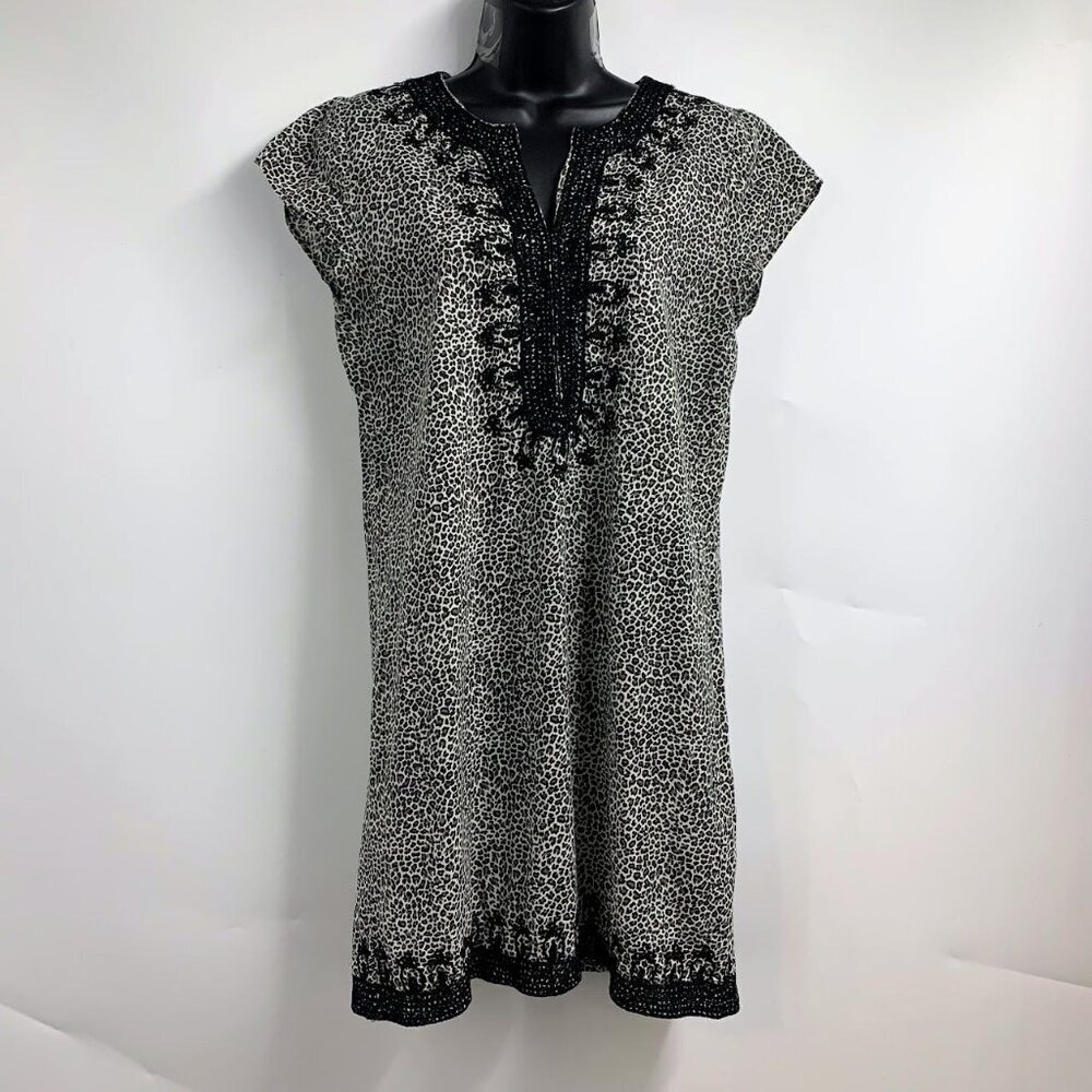 Calypso St. Barth Swim Pullover V Neck Embroidered Swim Cover Dress Size XS